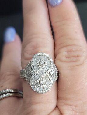 Sterling Silver Diamond Ring